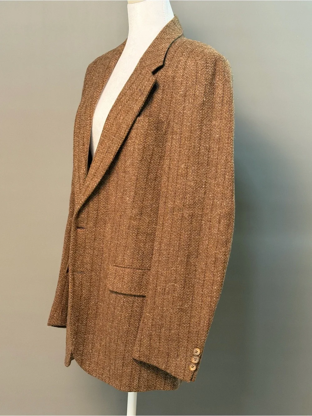 Calvin Klein vintage Brown Tweed Two-Button Sport Coat from Barney’s in NYC
